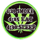 Wholesale SMOKE EAT SLEEP 3 inch PATCH (Sold by the piece or dozen ) -* CLOSEOUT AS LOW AS 75 CENTS EA